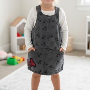 Disney Gray Dress with Black Mickey Mouse Pattern